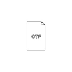 OTF extension text file type icon