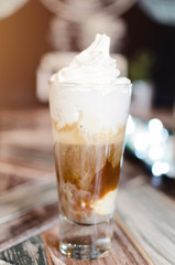 frappe coffee in the coffee shop