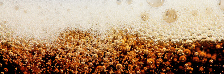 Macro shot of cola bubbles - obrazy, fototapety, plakaty