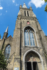 Fototapeta na wymiar Church of St Magdalene in Bruges, Belgium