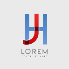 JH logo letters with "blue and red" gradation