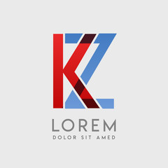 KZ logo letters with "blue and red" gradation