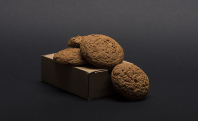 Oatmeal biscuits as tasty pastry for present.
