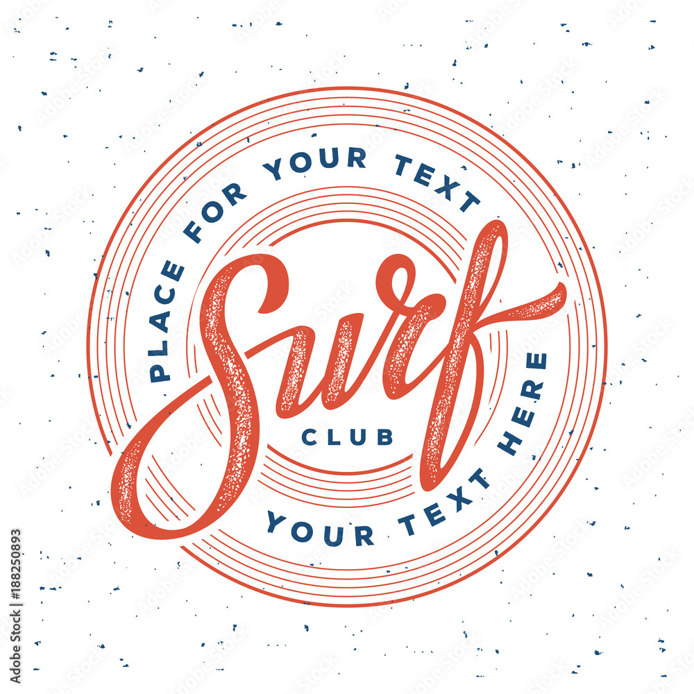 Canvas Prints Surf club stamp