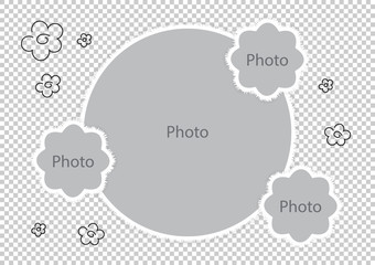 Fototapeta premium Baby photo frames amazing montages favorite photos