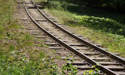 Retro empty railway.