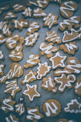 Fototapeta na wymiar Vanilla cookies on white baking paper sheet.