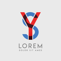 YS logo letters with "blue and red" gradation