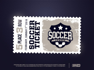one modern professional design of football tickets in blue theme