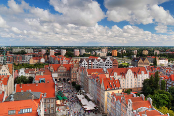 Architecture of old town in Gdansk, Poland