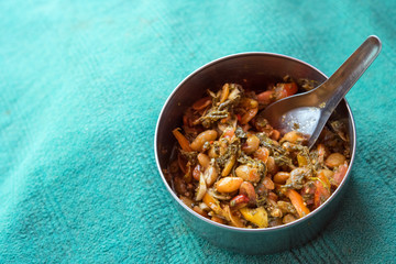 Homemade Lahpet Thoke, Burmese tea leaf salad　ミャンマーの茶葉サラダ「ラペットゥ」