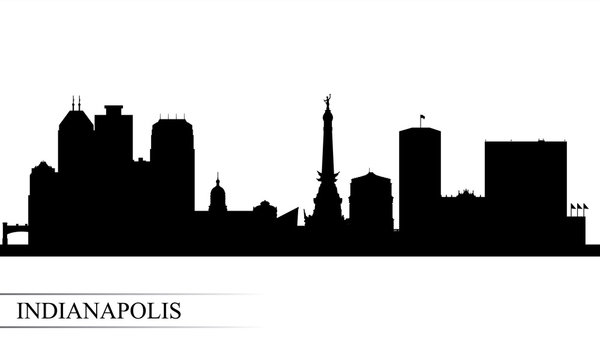 Indianapolis city skyline silhouette background