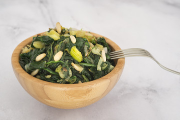 Spinach with ports and pinions