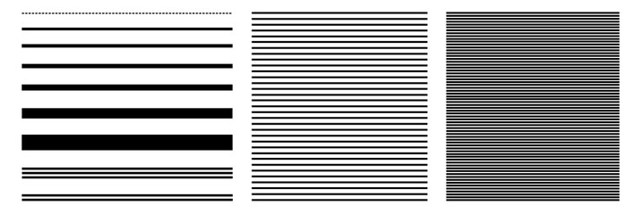 Linien Linienraster Set | Linienmuster | Muster | Variation - obrazy, fototapety, plakaty