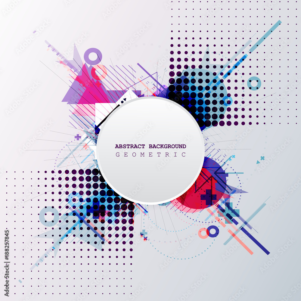 Poster abstract background with colorful geometric elements. technology design.