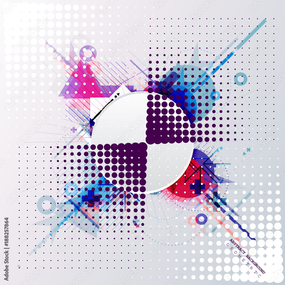 Poster abstract background with colorful geometric elements. technology design.