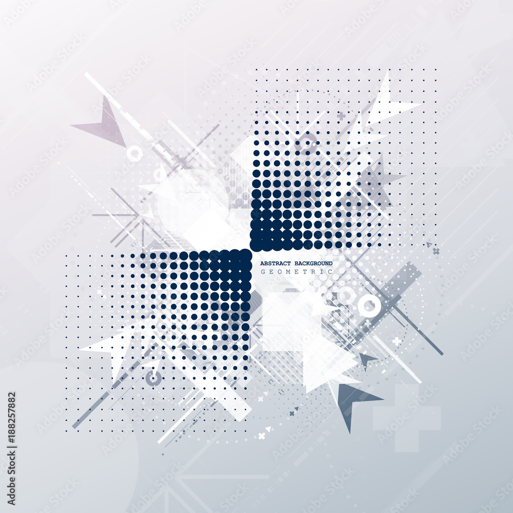Aufkleber abstract background with colorful geometric elements. technology design.