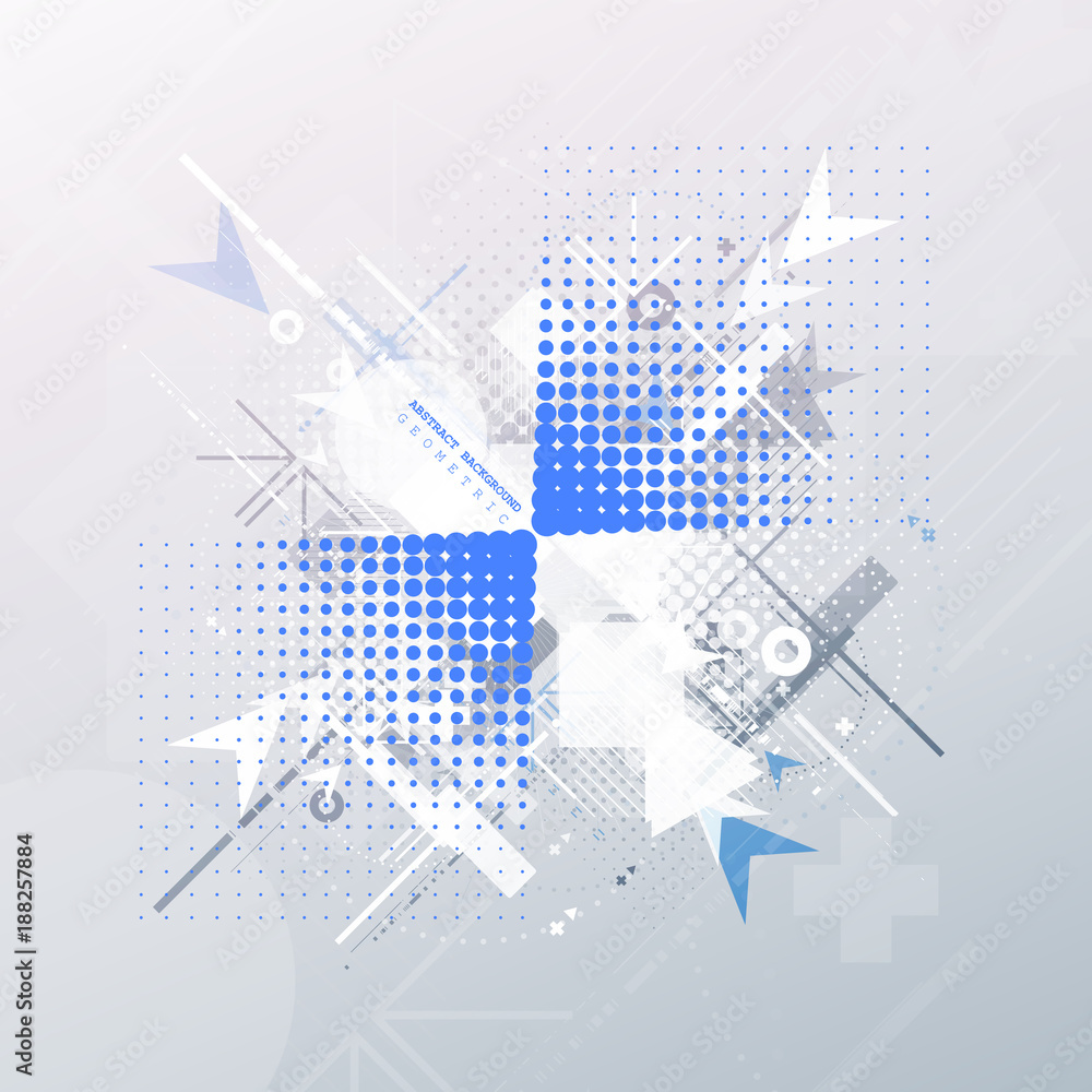 Aufkleber abstract background with colorful geometric elements. technology design.