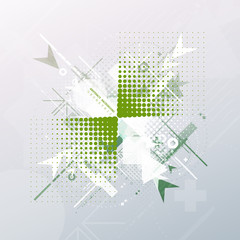 Abstract background with colorful geometric elements. Technology design.