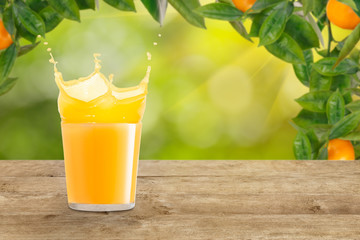 orange juice with splash