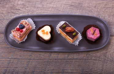 Delicious cupcake for Valentine Day close-up