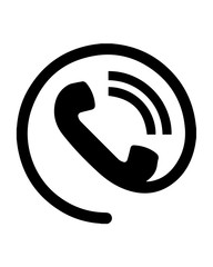 Phone call icon. Phone handset ringing. Vector isolated illustration