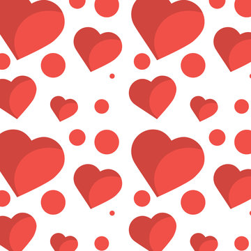 romantic heart love pattern image vector illustration