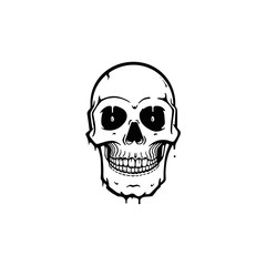 Cartoon skull vector illustration