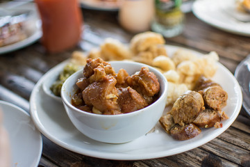 hors d'oeuvres of Northern traditional Thai food - Northern Thai food style