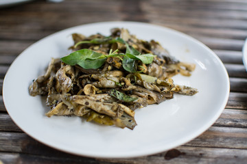 Fresh salad with  mushrooms,Thai food
