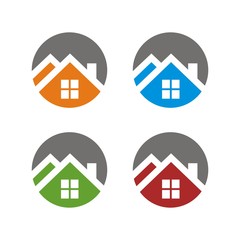 Real estate logo design template vector illustration