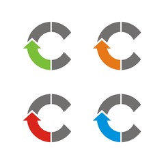 Fototapeta na wymiar C logo initial letter design template vector illustration