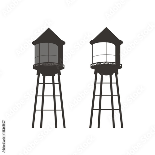 "Water tower logo design template vector illustration" Stock image and