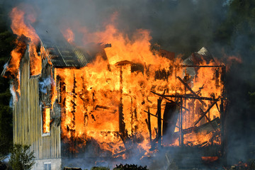 Burning house