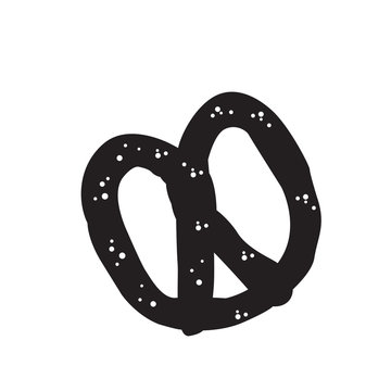 recommend clip art: Isolated pretzel silhouette