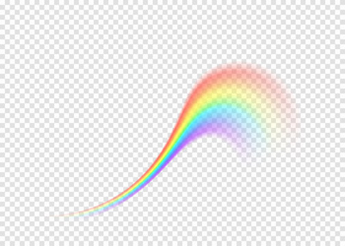 Rainbow curl isolated on transparent background