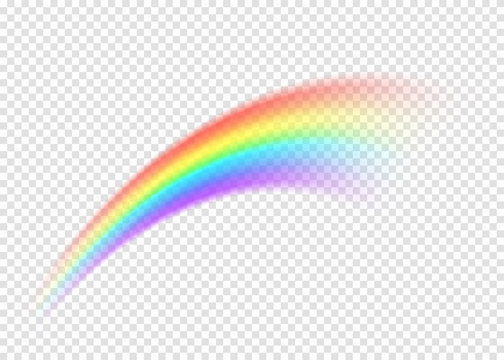 Rainbow smear isolated on transparent background