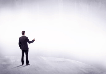 Fototapeta premium Business person standing from rear view