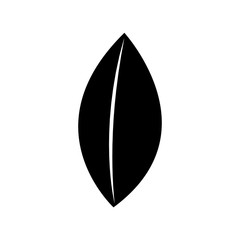 leaf single icon image vector illustration design  black and white
