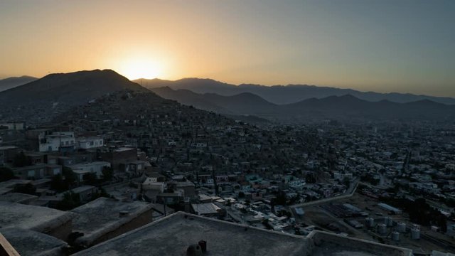 Kabul Timelaps sunset