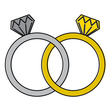 diamond engagement rings icon image vector illustration design 