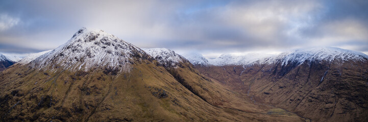 landscape view of scotland and glen etive from an aerial viewpoint