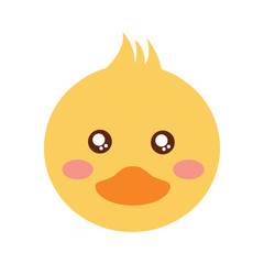 cute animal duck head baby vector illustration