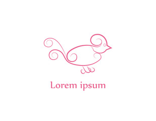 Pink bird logo