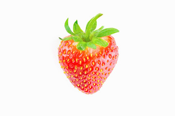 fresh strawberry isolated on white background