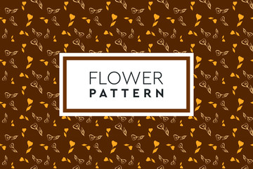 Hand drawn flower pattern. Simple, natural design for background, packaging, texture.