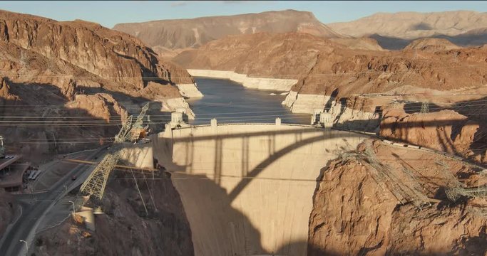 Las Vegas,Nevada,USA - November 2014: Moving timelapse of Hoover Dam