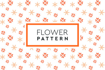 Hand drawn flower pattern. Simple, natural design for background, packaging, texture.