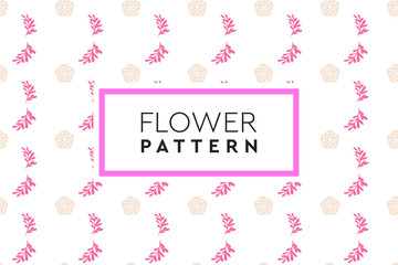 Hand drawn flower pattern. Simple, natural design for background, packaging, texture.
