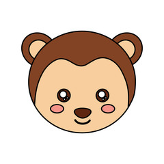 monkey cute animal icon image vector illustration design 